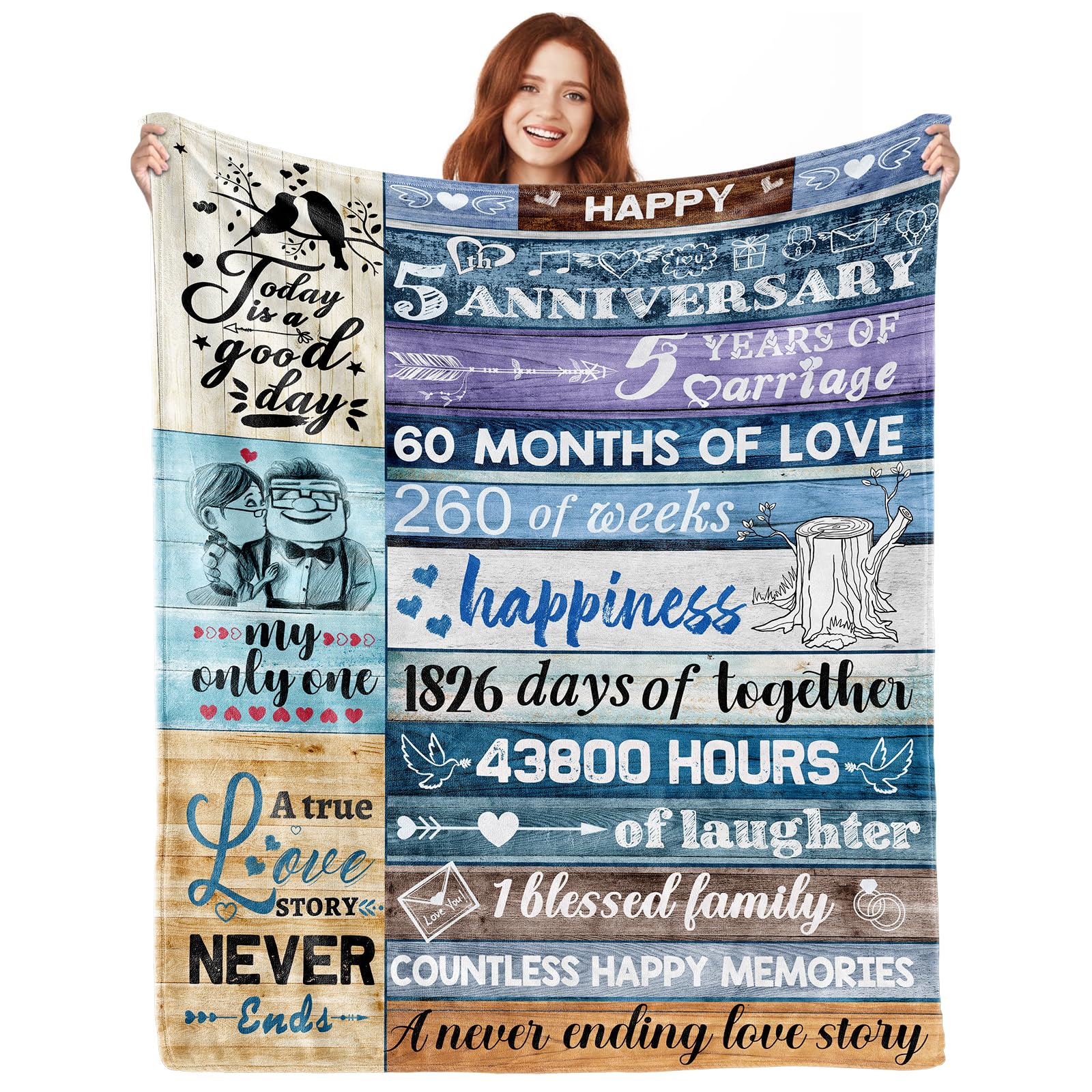 Amazon.com: YOWNICF 5 Year Anniversary Traditional Gifts for